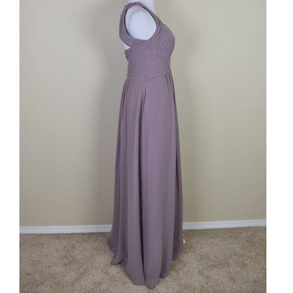 Azazie Claudia DUSK Pleated Chiffon Long Dress 2 - Picture 5 of 8